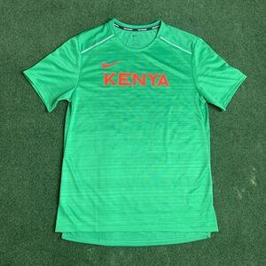 Sz M Nike Dri-Fit Kenya Team Issued Running T Shirt Green